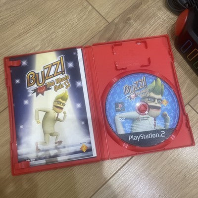 Buzz! The Music Quiz Sony PS2 (PAL) Game + 4 Buzzers