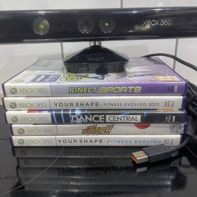 Xbox 360 Kinect Sensor + 5 Game Bundle