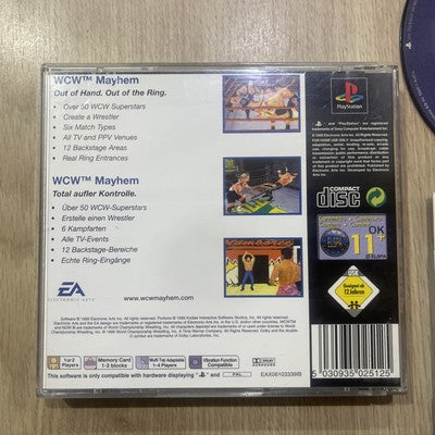 WCW Mayhem Wrestling - Sony PS1 (PAL) Game Boxed Complete