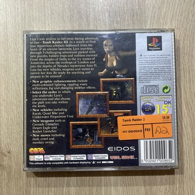 Tomb Raider 3 III - Sony PS1 (PAL) Game Boxed Complete