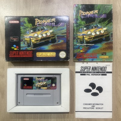 Power Drive - Rare Nintendo SNES (PAL) Game Boxed With Manual