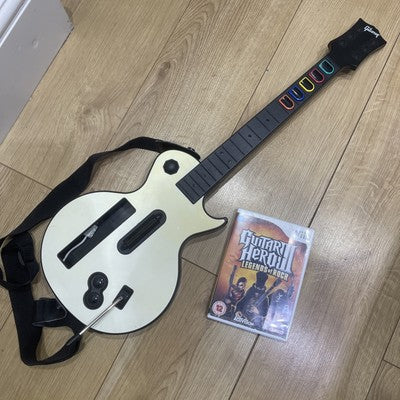 Guitar Hero 3 Legends Of Rock (PAL) Game + White Les Paul Guitar Controller